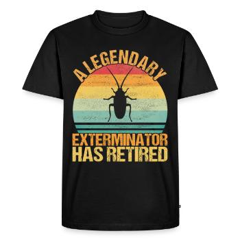 Pest Control Exterminator - Men's Premium Organic T-Shirt - black - Front - Nico (187cm)