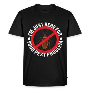 Exterminateur de lutte antiparasitaire - T-shirt Premium bio Homme - noir - Devant - Nico (187cm)