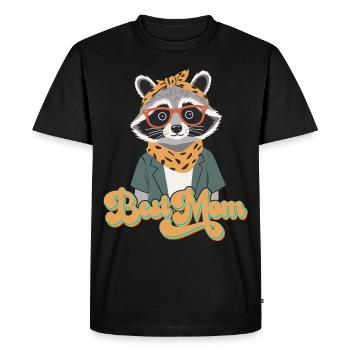 Meilleur design de raton laveur Mama pour les amateurs de ratons laveurs - T-shirt Premium bio Homme - noir - Devant - Nico (187cm)