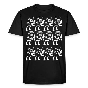Téléphone portable Téléphone portable Smartphone - T-shirt Premium bio Homme - noir - Devant - Nico (187cm)