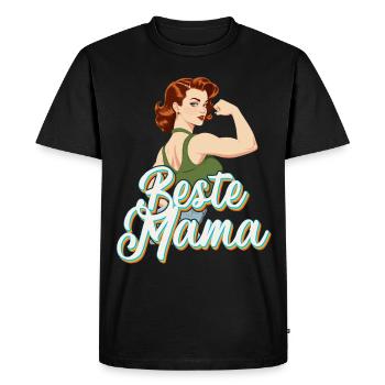 Meilleur design de maman fière mère pour la fête des mères - T-shirt Premium bio Homme - noir - Devant - Nico (187cm)