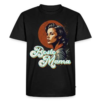 Best Mom Proud Mom Funny Mom - Men's Premium Organic T-Shirt - black - Front - Nico (187cm)