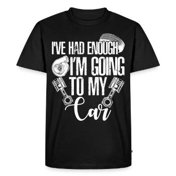 Mécanicien Moteur à combustion Mécanique Voiture - T-shirt Premium bio Homme - noir - Devant - Nico (187cm)