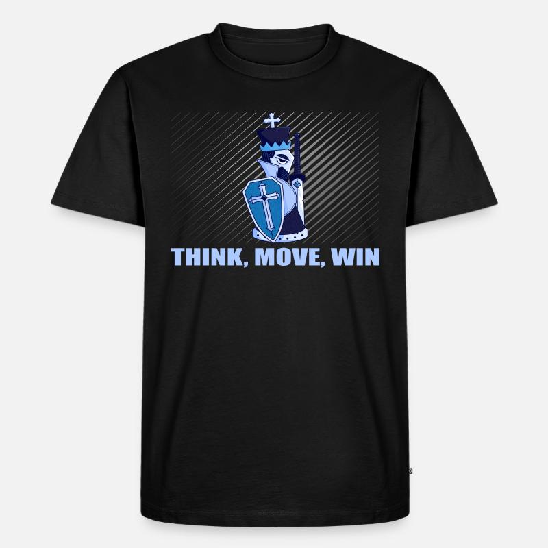 Chess Think Move Win - Men's Premium Organic T-Shirt - black
