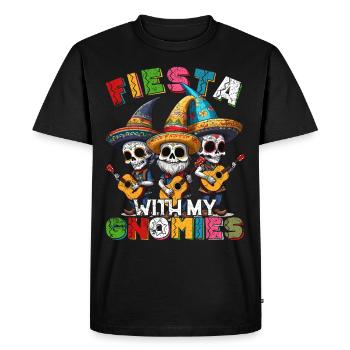 Gnome Nains Drôle Fiesta Mexicain - T-shirt Premium bio Homme - noir - Devant - Nico (187cm)
