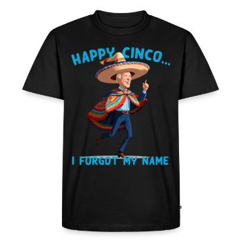 Drôle de président confus Fête mexicaine - T-shirt Premium bio Homme - noir - Devant - Nico (187cm)