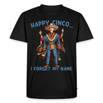Drôle de président confus Fête mexicaine - T-shirt Premium bio Homme - noir - Devant - Nico (187cm)