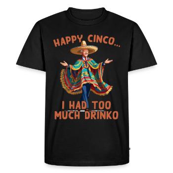 Drôle de président confus Fête mexicaine - T-shirt Premium bio Homme - noir - Devant - Nico (187cm)