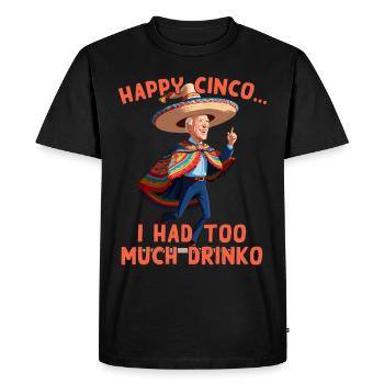Drôle Confus Président Satire Mexicaine - T-shirt Premium bio Homme - noir - Devant - Nico (187cm)