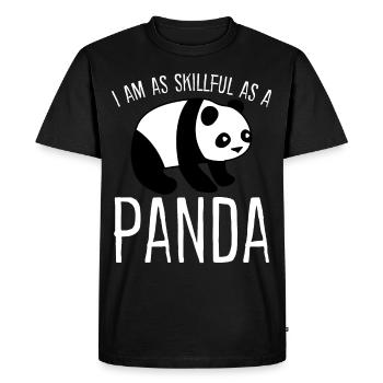 Panda habile Ours Pandas Panda géant - T-shirt Premium bio Homme - noir - Devant - Nico (187cm)