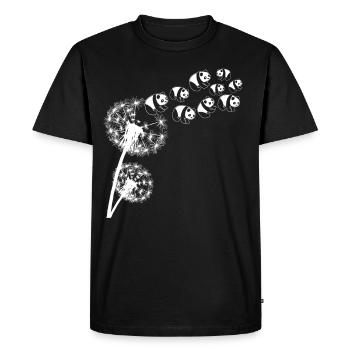 Panda Géant Pissenlit Panda Ours Pandas - T-shirt Premium bio Homme - noir - Devant - Nico (187cm)