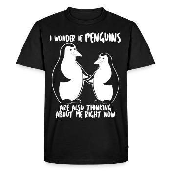 Pingouins de blague - T-shirt Premium bio Homme - noir - Devant - Nico (187cm)
