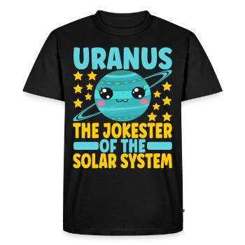 Astronomie Mignonne Planète Système Solaire Galaxie - T-shirt Premium bio Homme - noir - Devant - Nico (187cm)