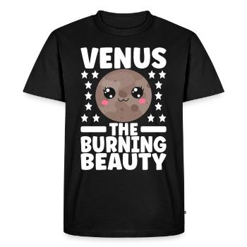 Astronomie Mignonne Planète Système Solaire Galaxie - T-shirt Premium bio Homme - noir - Devant - Nico (187cm)