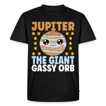 Astronomie Mignonne Planète Système Solaire Galaxie - T-shirt Premium bio Homme - noir - Devant - Nico (187cm)