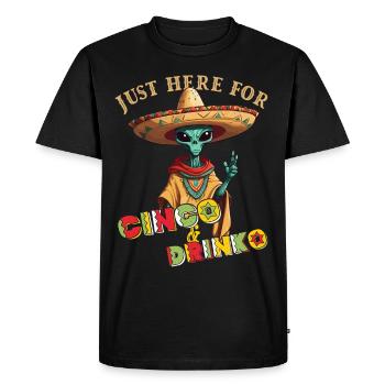 Fiesta Alien Dicton Fête Mexicaine - T-shirt Premium bio Homme - noir - Devant - Nico (187cm)