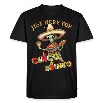 Fiesta Alien Saying Fête mexicaine - T-shirt Premium bio Homme - noir - Devant - Nico (187cm)