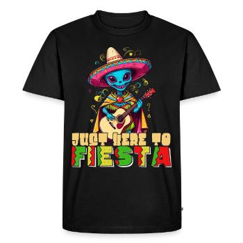 Drôle de fête Fiesta Alien Vacances mexicaines - T-shirt Premium bio Homme - noir - Devant - Nico (187cm)