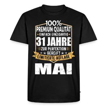 31ème anniversaire mai millésime 1993 idée cadeau - T-shirt Premium bio Homme - noir - Devant - Nico (187cm)