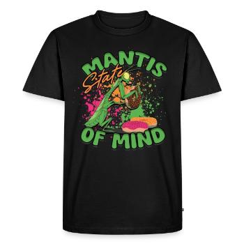 Gottesanbeterin Mantis État d’ - T-shirt Premium bio Homme - noir - Devant - Nico (187cm)