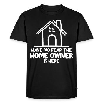 Construction de maison Pendaison de crémaillère du propriétaire - T-shirt Premium bio Homme - noir - Devant - Nico (187cm)