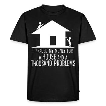 Homeowner Renovating House Building - Men's Premium Organic T-Shirt - black - Front - Nico (187cm)