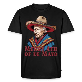 Drôle de président confus Fête mexicaine - T-shirt Premium bio Homme - noir - Devant - Nico (187cm)