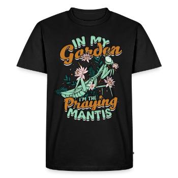 Praying mantis Mantis Mantis Mantis Mantis - Men's Premium Organic T-Shirt - black - Front - Nico (187cm)