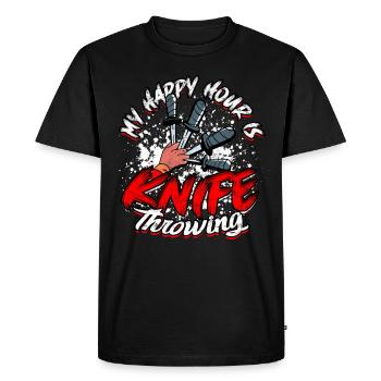 Lanceur de couteaux Lancer de couteau Lancer de couteau - T-shirt Premium bio Homme - noir - Devant - Nico (187cm)