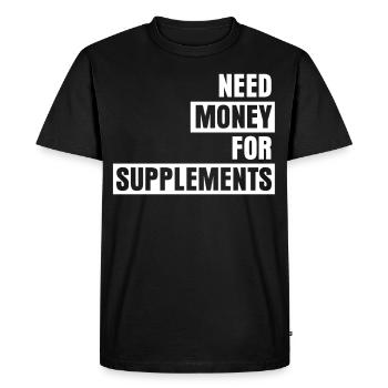 Suppléments de musculation Bodybuilders - T-shirt Premium bio Homme - noir - Devant - Nico (187cm)