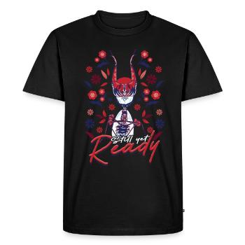 Praying Mantis Still Yet Ready - Men's Premium Organic T-Shirt - black - Front - Nico (187cm)