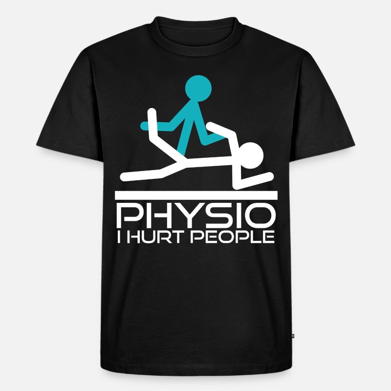 Physio Joke Physiotherapy Cracking - Männer Premium Bio T-Shirt - Schwarz