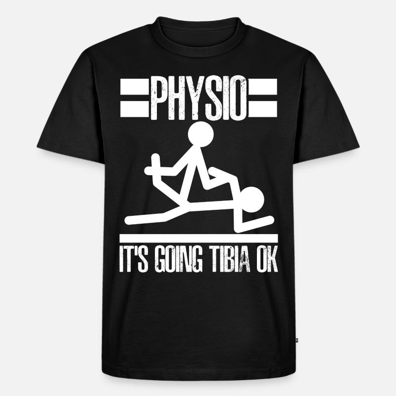 Physiotherapy Physio - Männer Premium Bio T-Shirt - Schwarz