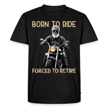 Drôle de retraité disant design de moto vintage - T-shirt Premium bio Homme - noir - Devant - Nico (187cm)