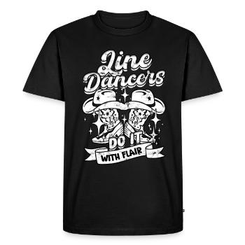 Danse en ligne : Danseurs en ligne : Faites-le avec flair - T-shirt Premium bio Homme - noir - Devant - Nico (187cm)