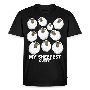 Berger bon marché éleveur de moutons - T-shirt Premium bio Homme - noir - Devant - Nico (187cm)