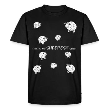 Sheep Joke - Men's Premium Organic T-Shirt - black - Front - Nico (187cm)
