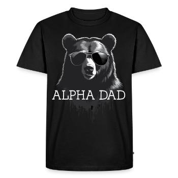 Papa Alpha Drôle Papa Style Parfait - T-shirt Premium bio Homme - noir - Devant - Nico (187cm)