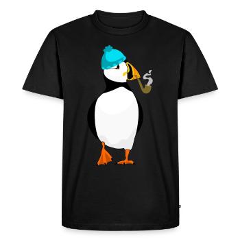 Macareux - T-shirt Premium bio Homme - noir - Devant - Nico (187cm)