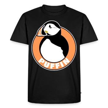 Puffins Bird Puffin - Men's Premium Organic T-Shirt - black - Front - Nico (187cm)