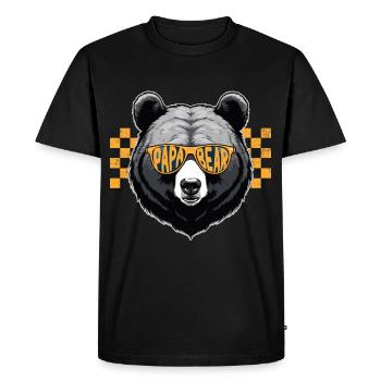Ours Père Drôle Père Style Parfait - T-shirt Premium bio Homme - noir - Devant - Nico (187cm)