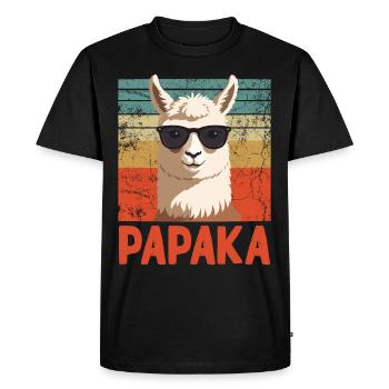 Papaka Drôle Dad Alpaga Style Parfait - T-shirt Premium bio Homme - noir - Devant - Nico (187cm)