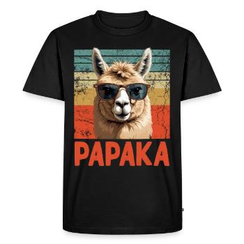 Funny Father Papaka Perfect Style - Men's Premium Organic T-Shirt - black - Front - Nico (187cm)