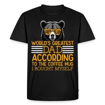 Fête des pères humoristique disant drôle style papa - T-shirt Premium bio Homme - noir - Devant - Nico (187cm)