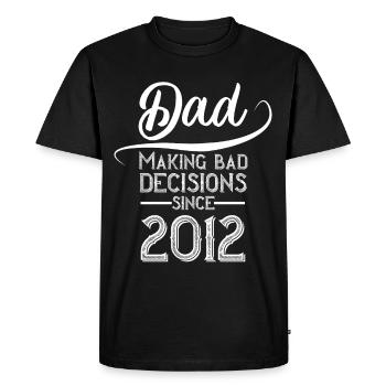 Drôle de père parfait pour la fête des pères Design 2012 - T-shirt Premium bio Homme - noir - Devant - Nico (187cm)