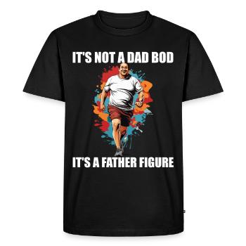 Père humoristique disant style parfait - T-shirt Premium bio Homme - noir - Devant - Nico (187cm)