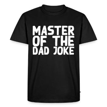 Blagues Maître Drôle Père Style Fête des Pères - T-shirt Premium bio Homme - noir - Devant - Nico (187cm)