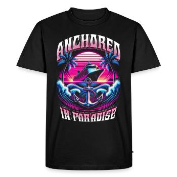 Cruise Cruisers Anchored In Paradise - Men's Premium Organic T-Shirt - black - Front - Nico (187cm)