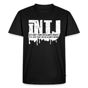 Architecte de personnalité INTJ - T-shirt Premium bio Homme - noir - Devant - Nico (187cm)