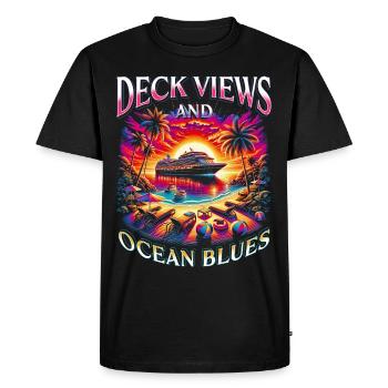 Cruise Cruisers Deck Views And Ocean Blues - Men's Premium Organic T-Shirt - black - Front - Nico (187cm)